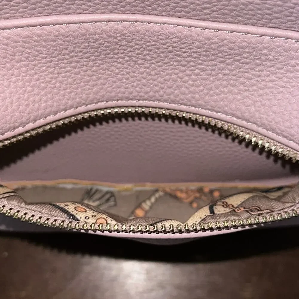 Blush Pink Faux Leather Mini Backpack
